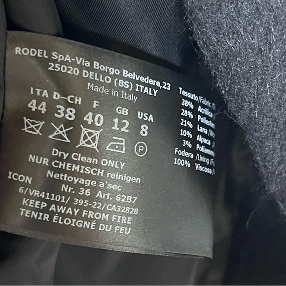 CINZIA ROCCA ICONS BLACK LONG HAIRED COAT SZ US 8 - Picture 5 of 9